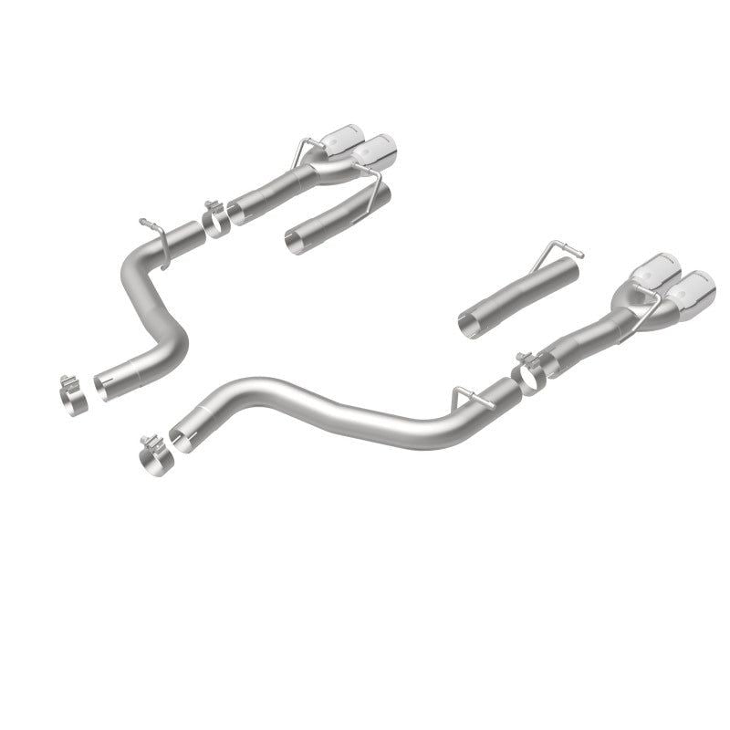 MagnaFlow Axle-Back, SS, 2.5in, Quad Split Rear 3.5in Tip 2015 Dodge Challenger 3.6L V6-tuningsupply.com