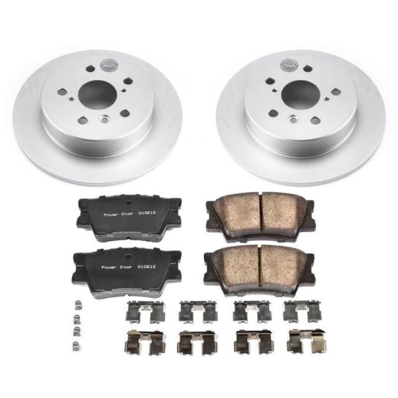 Power Stop 18-19 Toyota Camry Rear Z17 Evolution Geomet Coated Brake Kit-tuningsupply.com