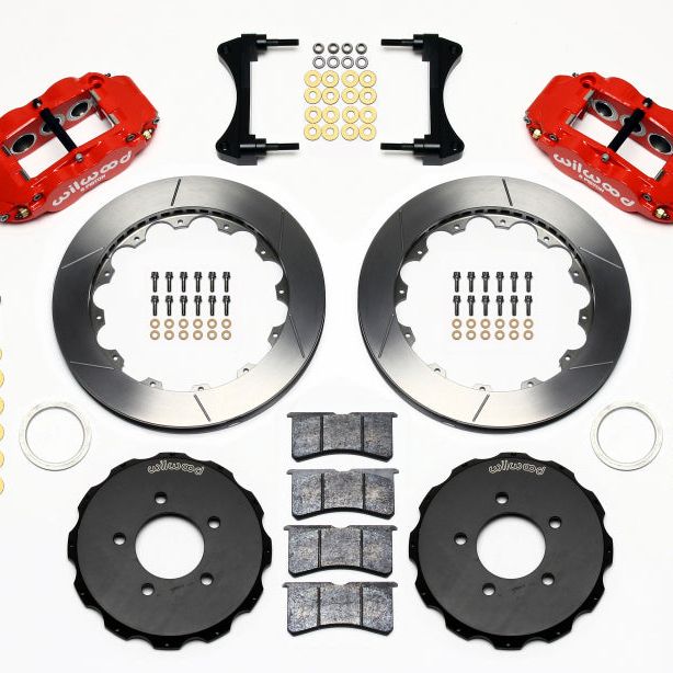 Wilwood Narrow Superlite 6R Front Hat Kit 12.88in Red 2006-Up Civic / CRZ-Big Brake Kits-Wilwood-WIL140-11978-R-SMINKpower Performance Parts