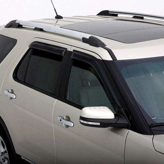 AVS 11-18 Ford Explorer Ventvisor Outside Mount Window Deflectors 4pc - Smoke-tuningsupply.com