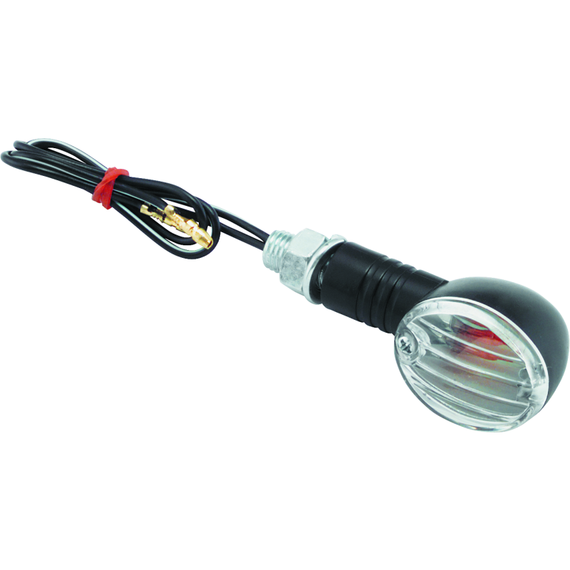 BikeMaster Ministalk Marker Light Round - Black/Clear-tuningsupply.com