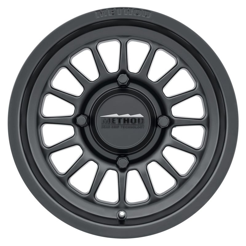 Method MR411 Bead Grip 15x7 / 4+3/13mm Offset / 4x156 / 132mm CB Matte Black Wheel-tuningsupply.com