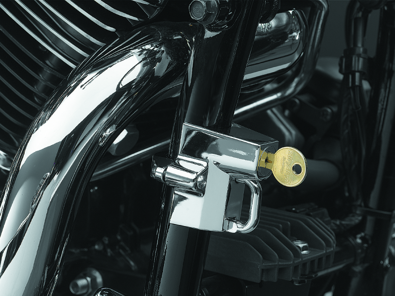 Kuryakyn Universal Helmet Lock 1-1/4in-1-1/2in Mount Chrome-tuningsupply.com