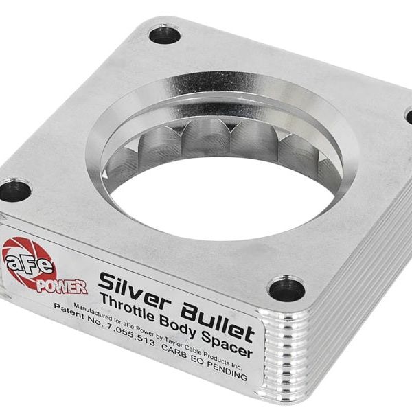 aFe Silver Bullet Throttle Body Spacer 03-06 Nissan 350Z V6 3.5L (VQ35DE)-tuningsupply.com