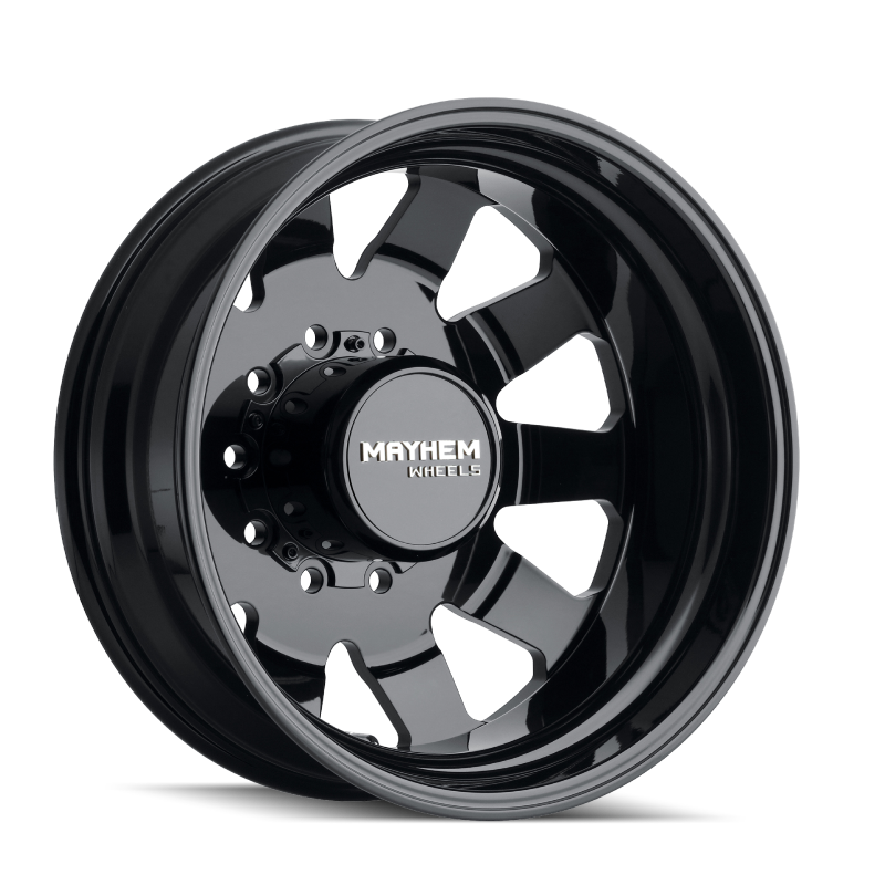 Mayhem 8181 Challenger Dually 22x8.25 / 10x225 BP / 169mm Offset / 170.1mm Hub Full Black Wheel-tuningsupply.com