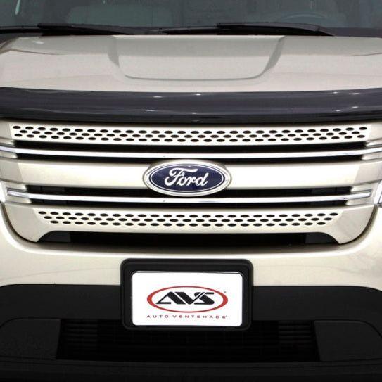 AVS 11-15 Ford Explorer (Excl. Sport Model) High Profile Bugflector II Hood Shield - Smoke-tuningsupply.com