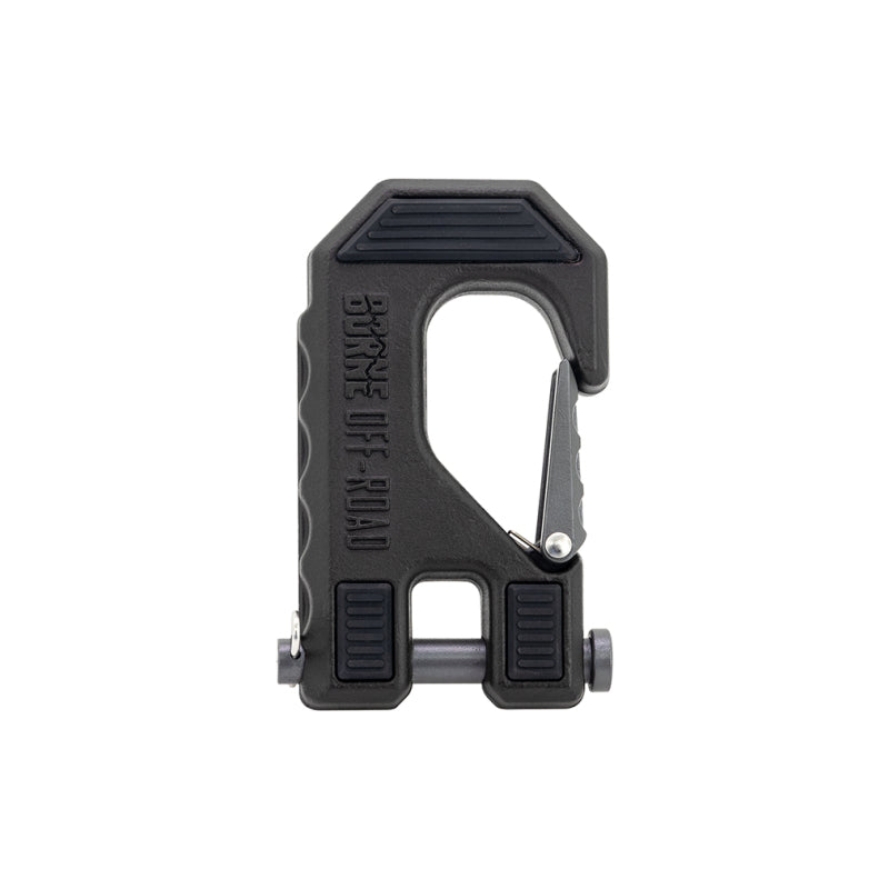 Borne Off-Road Winch Hook - 3/8in Rope - Hand Strap - Black-tuningsupply.com