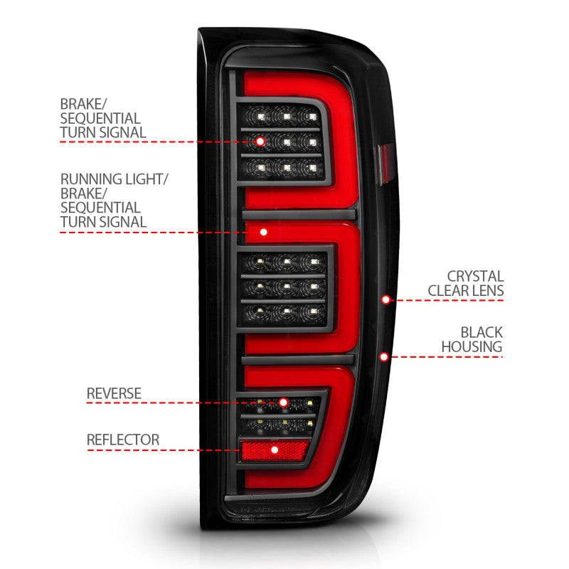 

ANZO 311459 - ANZ311459 - ANZO 19-23 GMC Sierra 1500/2500HD/3500HD Black Replacement Full LED Bar Tail Light - Shipped in Europe - Tuningsupply.com
