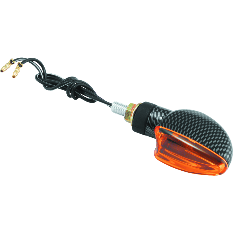 BikeMaster Ministalk Marker Light V-Shape Carbon/Amber-tuningsupply.com