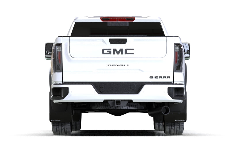 Rally Armor 20-25 GMC Sierra 2500/3500 HD Denali Black Mud Flap w/Metallic Black Logo