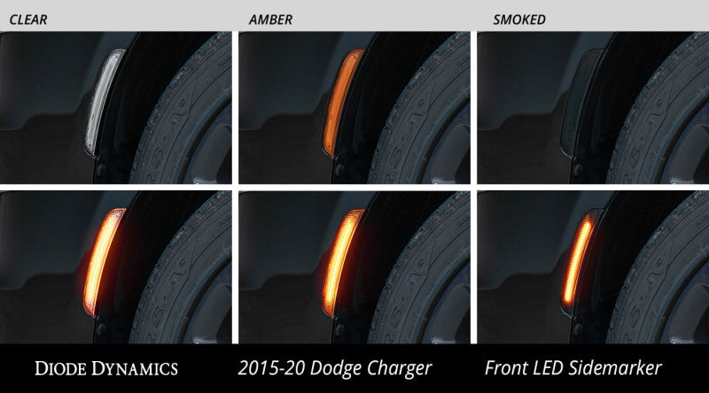 Diode Dynamics 15-21 Dodge Charger LED Sidemarkers - Smoked (set)-tuningsupply.com