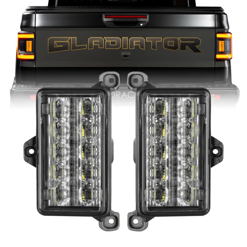 Oracle Lighting Jeep Gladiator JT Dual Reverse LED Flush Taillight - Amber/White SEE WARRANTY-tuningsupply.com