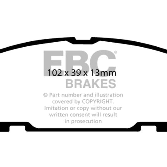 EBC 01-03 Mazda Miata MX5 1.8 (Sports Suspension) Yellowstuff Rear Brake Pads-tuningsupply.com