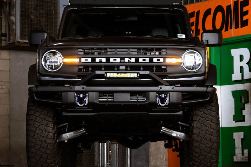 DV8 Offroad 21-22 Ford Bronco Factory Modular Front Bumper Bull Bar-tuningsupply.com