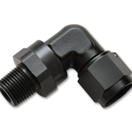 Vibrant -6AN to 3/8in NPT Female Swivel 90 Degree Adapter Fitting