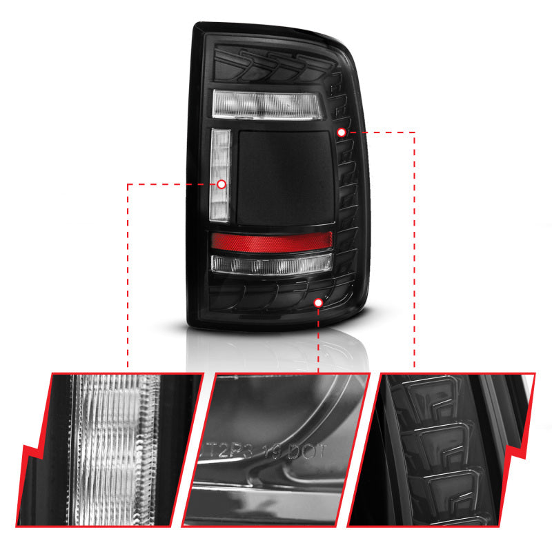 

ANZO 311482A - ANZ311482A - ANZO 19-24 RAM 2500/3500 Full LED Tail Lights SeqSig Black - Pair - Shipped in Europe - Tuningsupply.com
