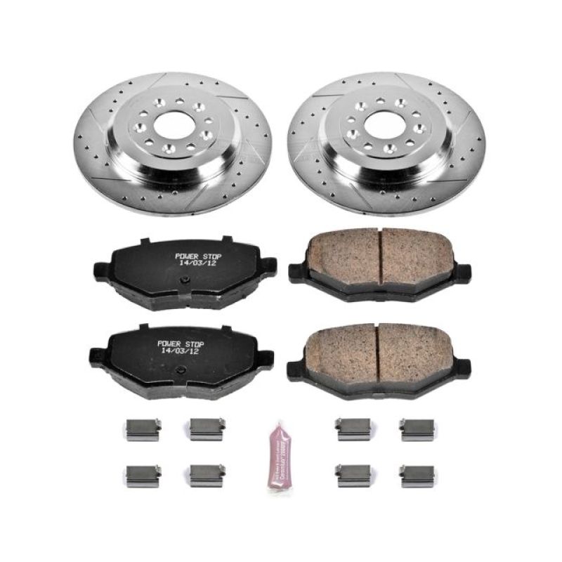 Power Stop 11-15 Ford Edge Rear Z23 Evolution Sport Brake Kit-tuningsupply.com