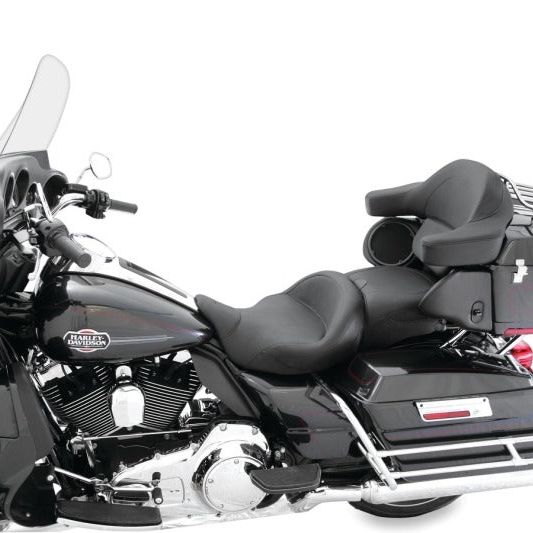 Mustang 08-21 Harley Electra Glide, Rd Glide, Rd King, Str Glide Super Touring 1PC Seat - Black-One-Piece Motorcycle Seats-Mustang Motorcycle-MMP79538-SMINKpower Performance Parts