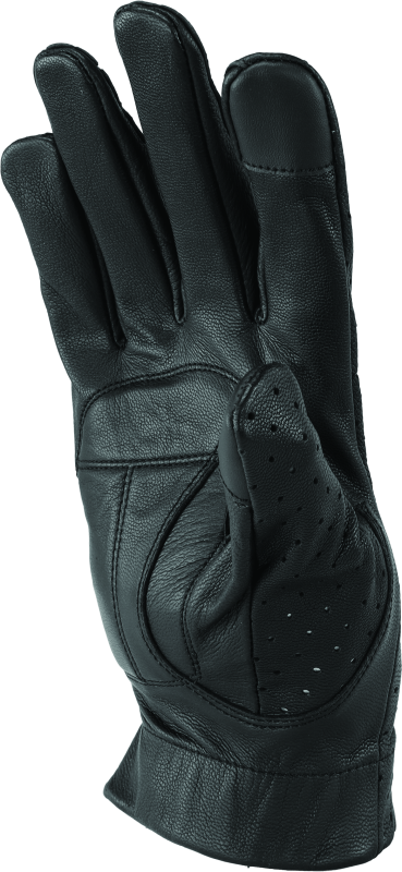 Kuryakyn Leather By River Road Tucson Leather Perforated Gloves Black - Small-tuningsupply.com