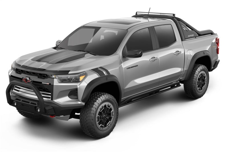 AVS 23-24 Chevrolet Colorado Aeroskin Low Profile Acrylic Hood Shield - Smoke-tuningsupply.com