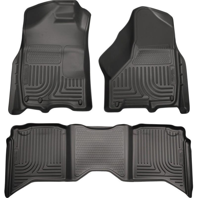 Husky Liners 2012 Dodge Ram 1500/2500 Crew Cab WeatherBeater Combo Black Floor Liners-tuningsupply.com