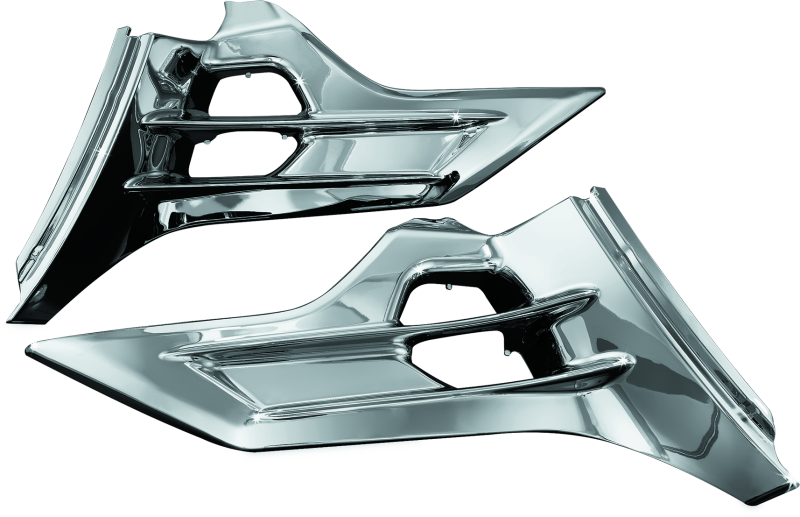 Kuryakyn Louvered Battery Box Covers 12-17 Honda GL1800 Chrome-tuningsupply.com