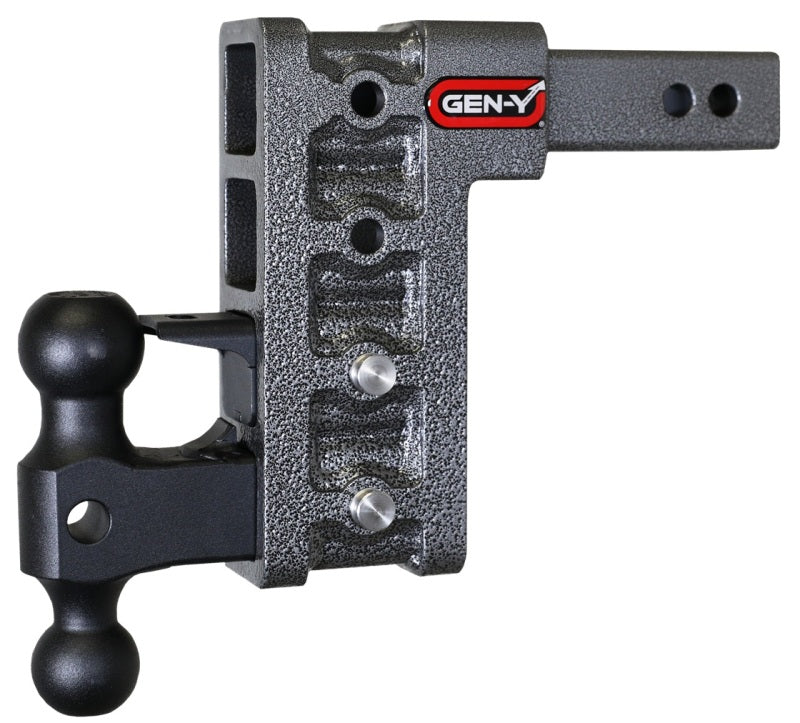 Gen-Y Mega Duty 2in Shank 7.5in Drop 2K TW 16K Hitch w/GH-051 Dual-Ball/GH-032 Pintle Lock-tuningsupply.com