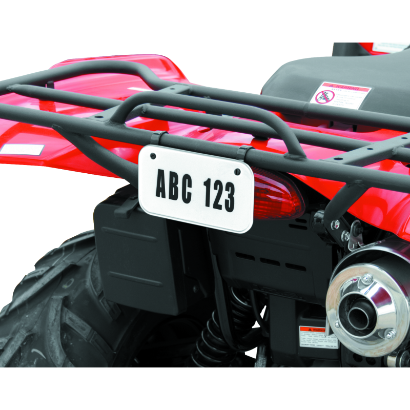 Quadboss ATV License Plate Kit - White