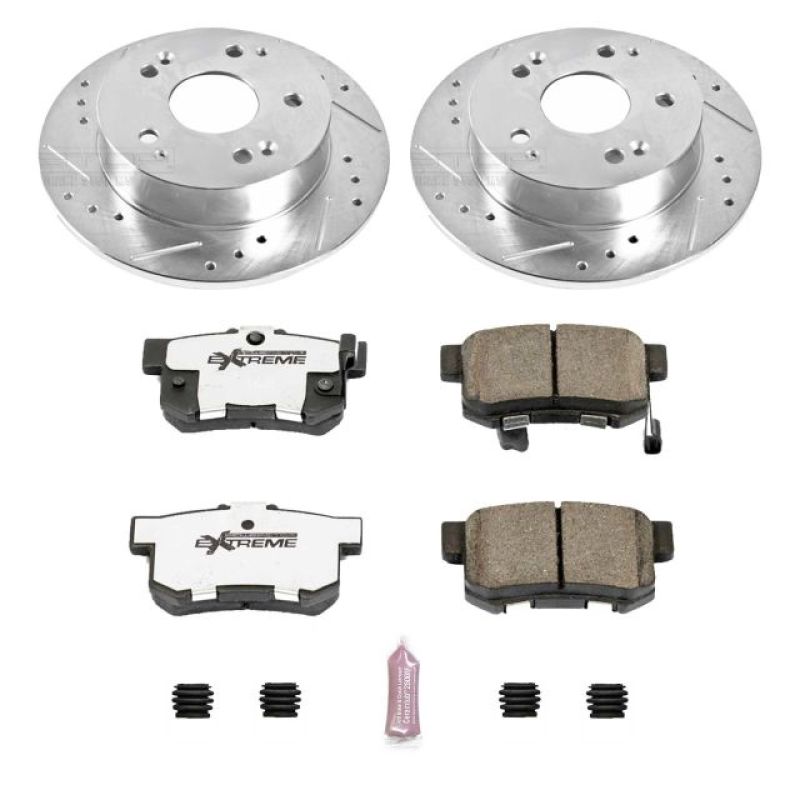 Power Stop 97-01 Acura Integra Rear Z26 Street Warrior Brake Kit-tuningsupply.com