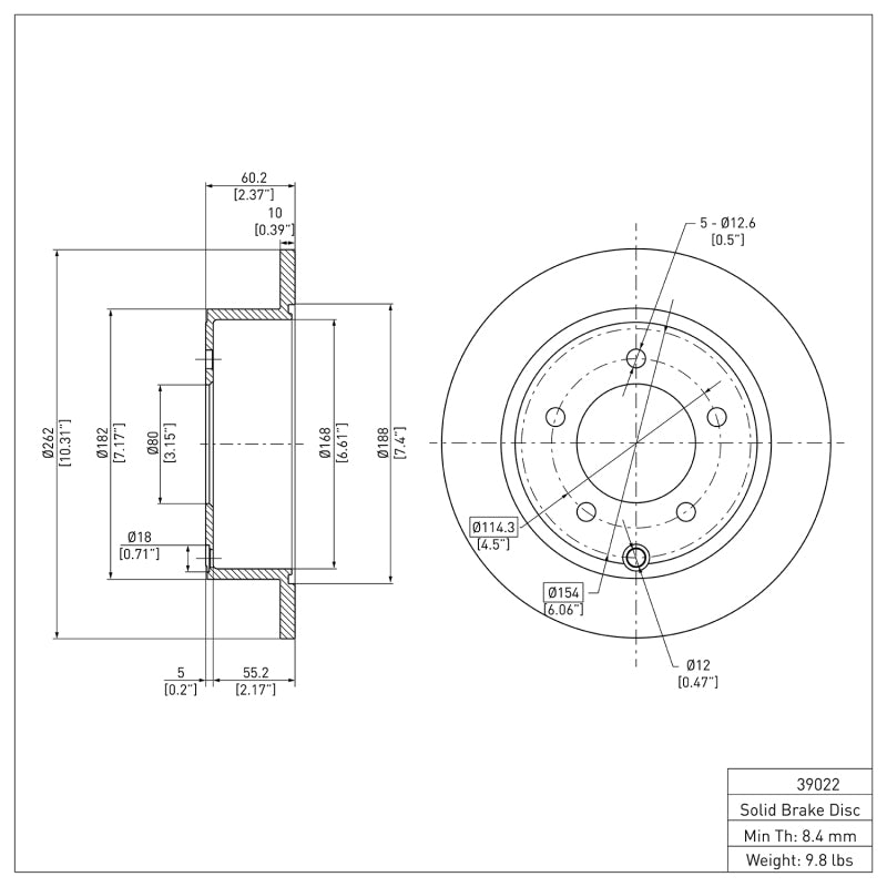 

R1 Concepts ERE-39022 - RNCERE-39022 - R1 2007-2017 Chrysler 200 Rear Brake Rotor - Shipped in Europe - Tuningsupply.com
