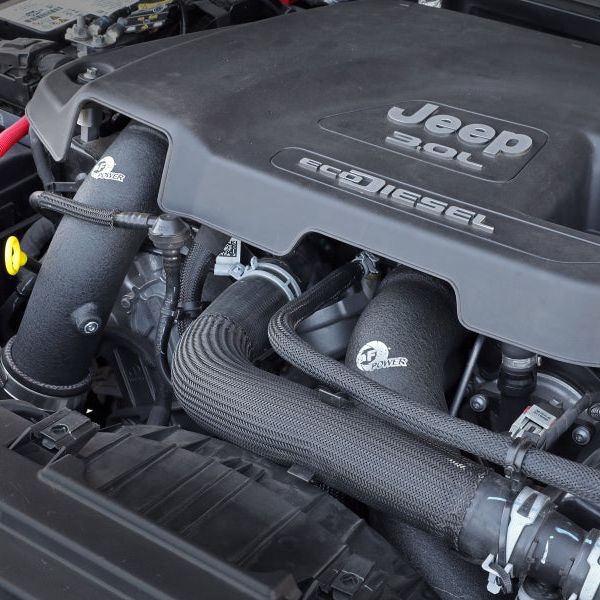 aFe BladeRunner Black 3in Intercooler Hot & Cold Side Pipe Kit 20-21 Jeep Wrangler V6-3.0L (td)-tuningsupply.com