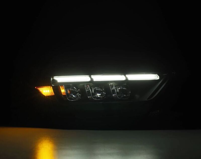 AlphaRex 15-17 Ford Mustang NOVA LED Proj Headlights Black w/Activ Light/Seq Signal/Switch DRL-tuningsupply.com