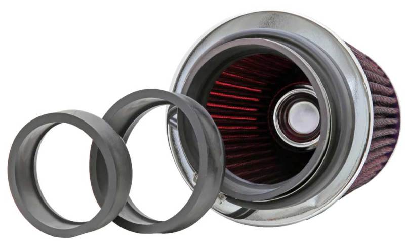 

K&N Engineering RG-1001RD - KNNRG-1001RD - K&N Universal Air Filter Chrome Round Tapered Red - 4in Flange ID x 1.125in Flange Length x 5.5in H - Shipped in Europe - Tuningsupply.com

