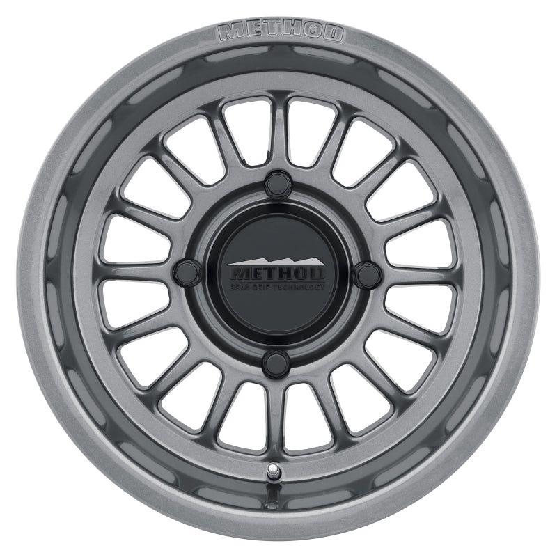 Method MR411 Bead Grip 15x7 / 5+2/38mm Offset / 4x136 / 106.25mm CB Gloss Titanium Wheel-tuningsupply.com