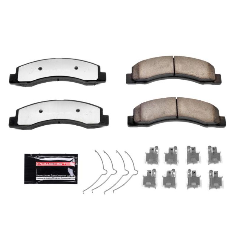 Power Stop 00-05 Ford Excursion Front Z36 Truck & Tow Brake Pads w/Hardware-tuningsupply.com