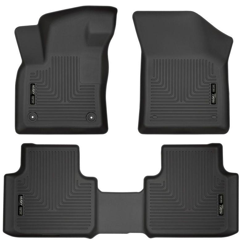 Husky Liners 18-19 Volkswagen Atlas Weatherbeater Black Front & 2nd Seat Floor Liners-tuningsupply.com