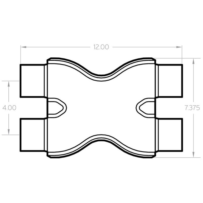 MagnaFlow Smooth Trans X 2.25/2.25 X 12 SS-tuningsupply.com