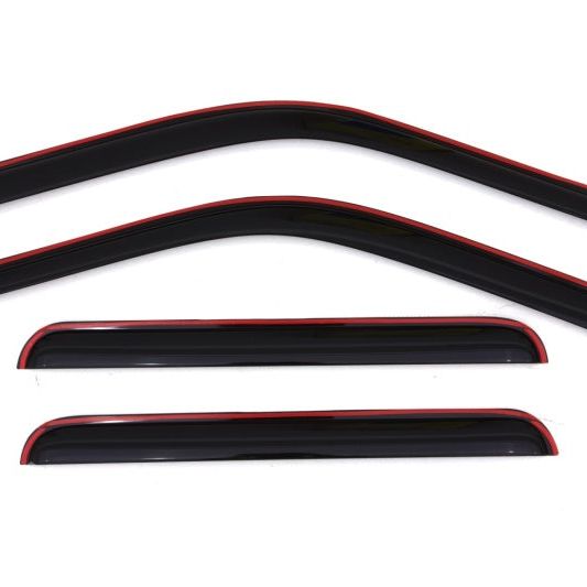 AVS 99-16 Ford F-250 Supercrew Ventvisor In-Channel Front & Rear Window Deflectors 4pc - Smoke-tuningsupply.com