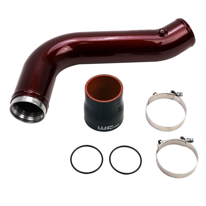 Wehrli 17-19 Chevrolet 6.6L L5P Duramax Passenger Side 3.5in Intercooler Pipe - Gloss Black-Intercooler Pipe Kits-Wehrli-WCFWCF100530-GB-SMINKpower Performance Parts