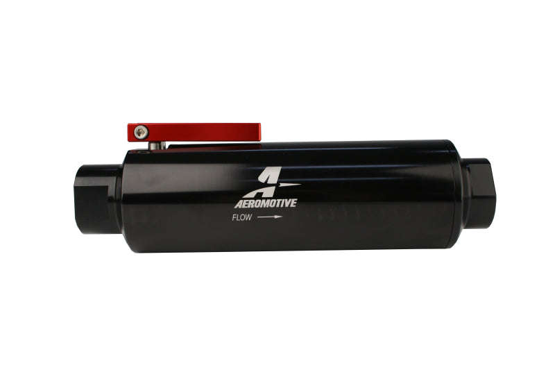 

Aeromotive 12332 - AER12332 - Aeromotive In-Line AN-12 Filter w/Shutoff Valve 100 Micron SS Element - Black Anodize Finish - Shipped in Europe - Tuningsupply.com
