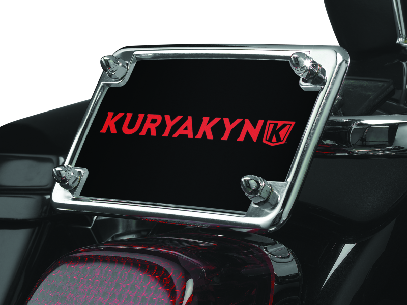 Kuryakyn License Frame & Backing Plate Set 4in X 7in Chrome-tuningsupply.com