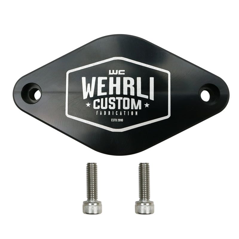 Wehrli 11-16 Chevrolet 6.6L LML Duramax Turbo Resonator Billet Block Off Plate-Block Off Plates-Wehrli-WCFWCF100096-SMINKpower Performance Parts