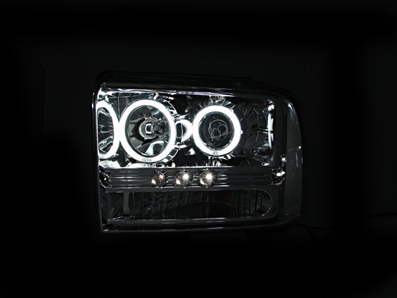 

ANZO 111118 - ANZ111118 - ANZO 2005-2007 Ford Excursion Projector Headlights w/ Halo Chrome w/ LED Strip (CCFL) 1pc - Shipped in Europe - Tuningsupply.com
