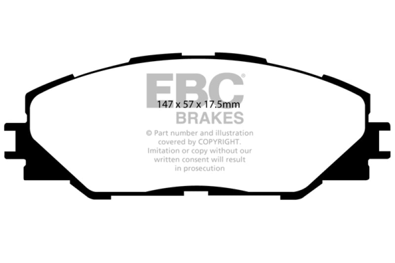 EBC 09-10 Pontiac Vibe 2.4 2WD Ultimax2 Front Brake Pads-tuningsupply.com