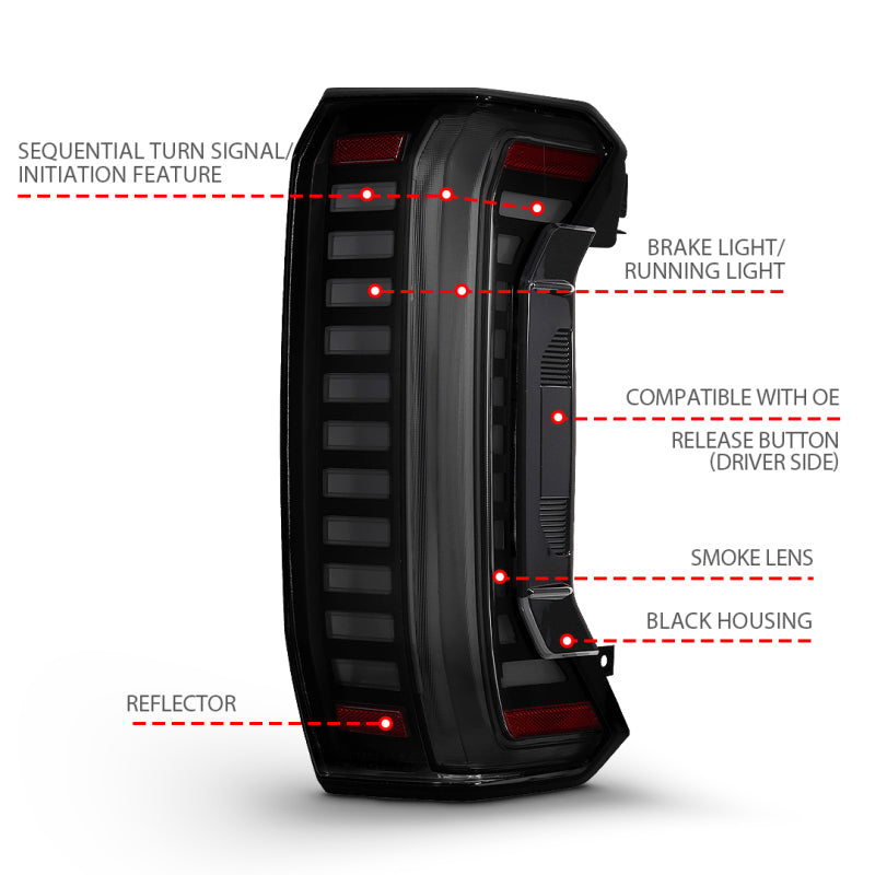 

ANZO 311455X - ANZ311455X - ANZO 22-24 Toyota Tundra Z-Series Full LED Tail Lights Smoke Lens Init/SeqSig- Pair - Shipped in Europe - Tuningsupply.com
