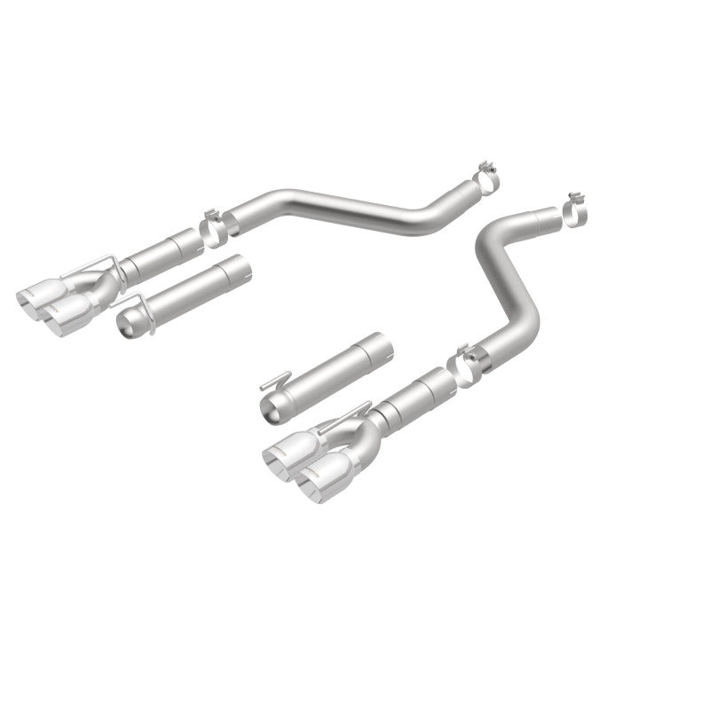 MagnaFlow Axle-Back, SS, 3in, Quad Split Rear 3.5 Tips 2015 Dodge Challenger incl SRT Hellcat-tuningsupply.com