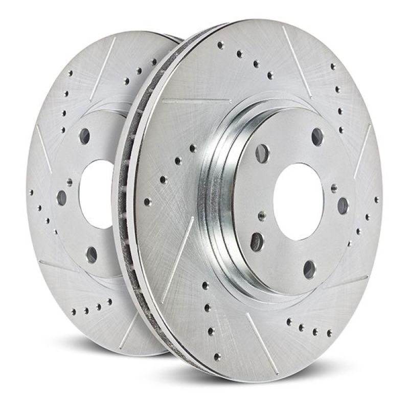 Power Stop Jeep Wrangler BBK Front Drilled & Slotted Rotor - Pair-tuningsupply.com