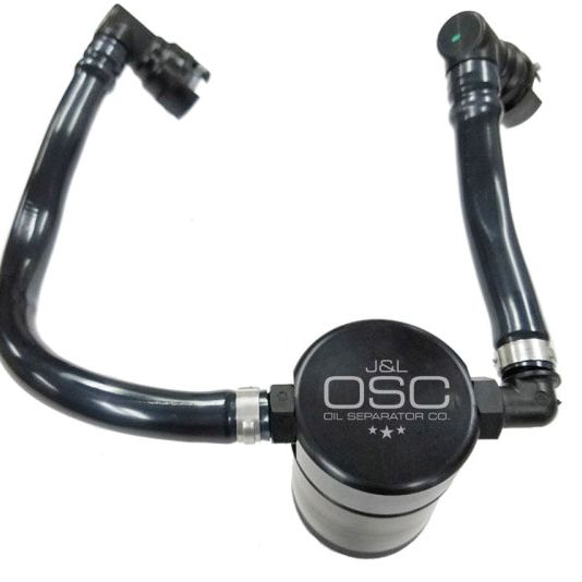 J&L 2018-2023 Ford Mustang GT Passenger Side Oil Separator 3.0 - Black Anodized-tuningsupply.com