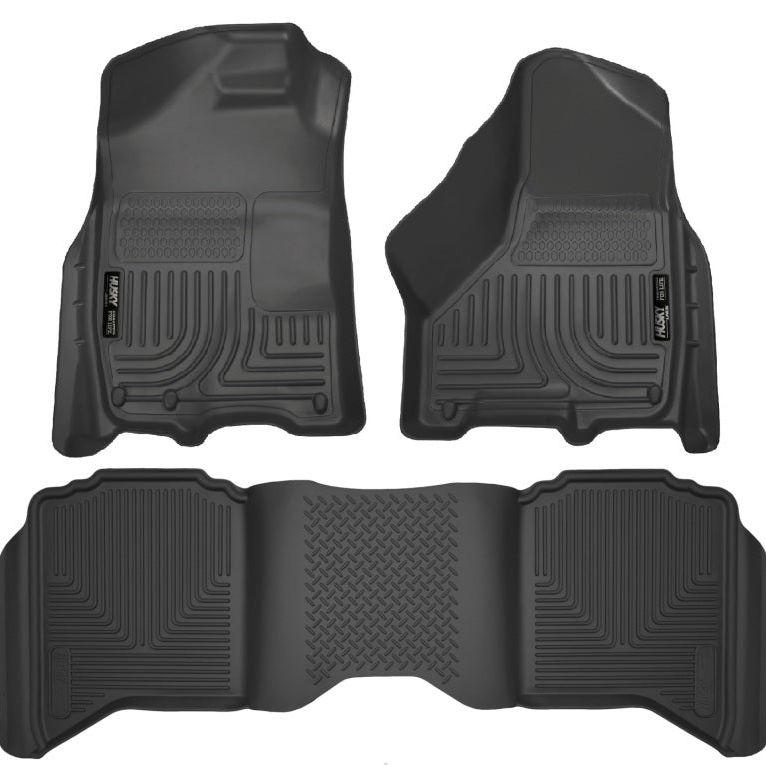 Husky Liners 2012 Dodge Ram 1500/2500 Crew Cab WeatherBeater Combo Black Floor Liners-tuningsupply.com