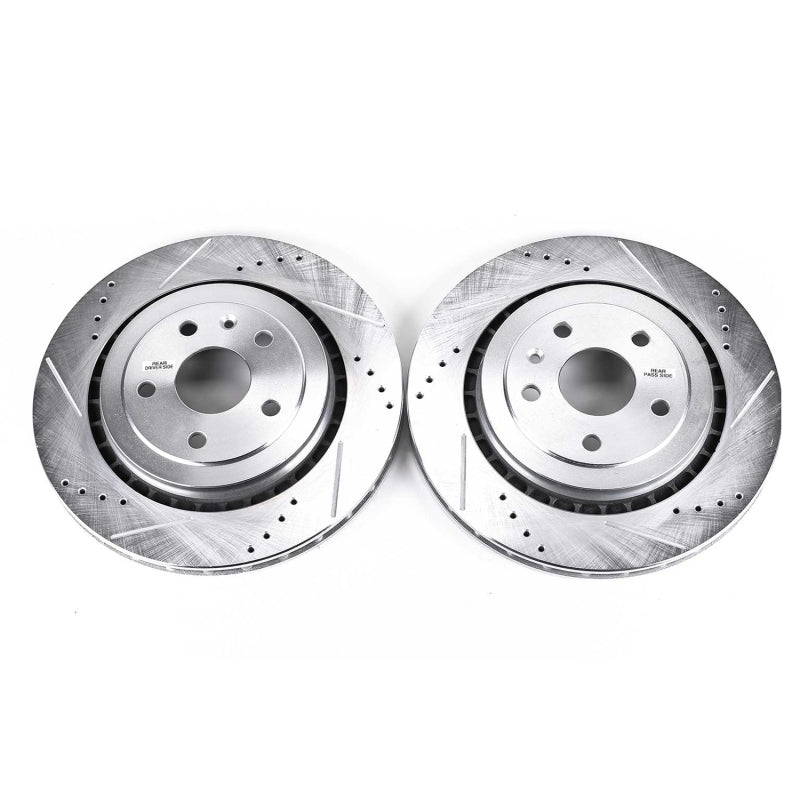 Power Stop 16-18 Cadillac ATS achter Evolution geboorde en gesleufde rotors - paar